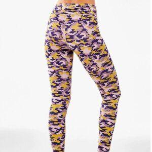 Fabletics Salar Printed Heathered Legging XS 27", Lime Lite Camo